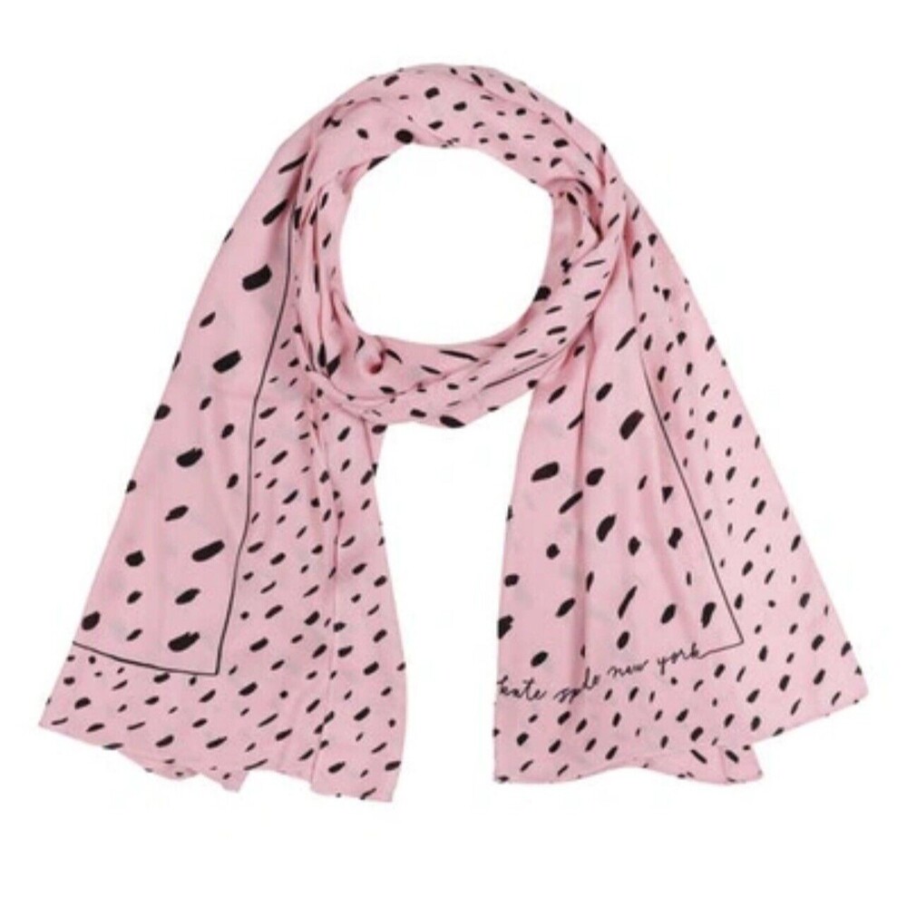 Kate Spade New York Painterly Dash Scarf In New Rose New W/O Tag